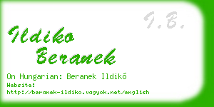 ildiko beranek business card