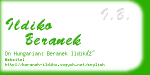 ildiko beranek business card